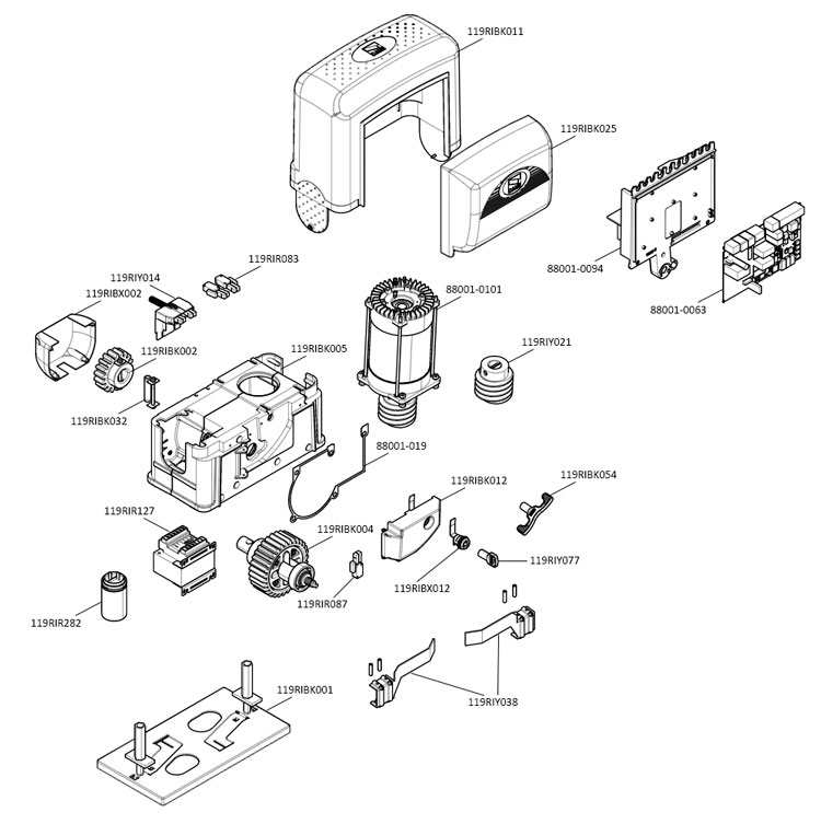 Запчасти для привода CAME BK-1800 Запчасти для привода CAME BK-1800