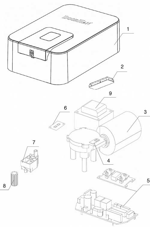 Запчасти для привода DoorHan Sectional-1000PRO Запчасти для привода DoorHan Sectional-1000PRO